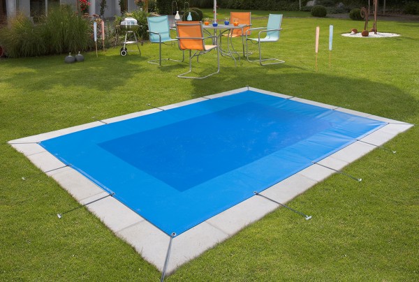 Blaues Keder Schutznetz Pool-Winterabdeckung