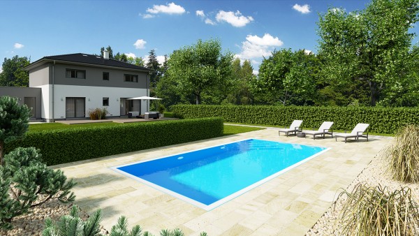 QBIG Überlauf-Pool-Komplettset ohne Überdachung