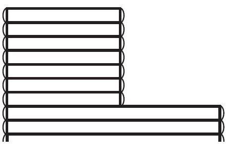 Rollladenlamellen für eine gerade Treppe