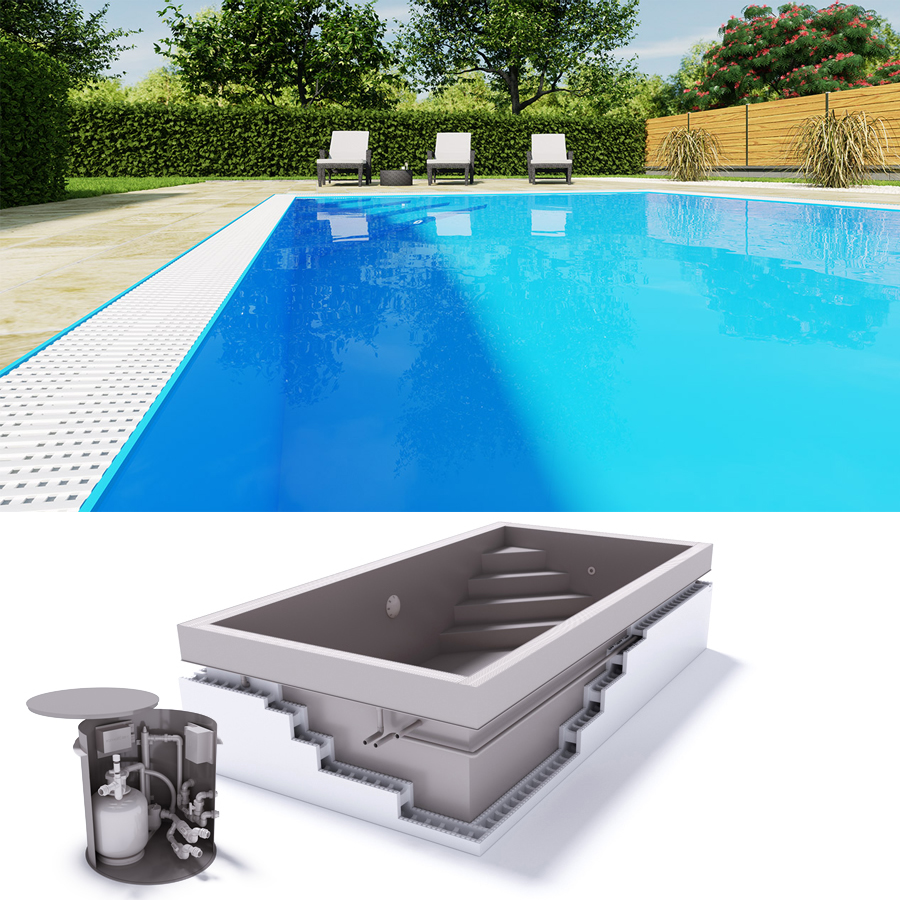 Polypropylen Pool Schwimmbecken aus PP