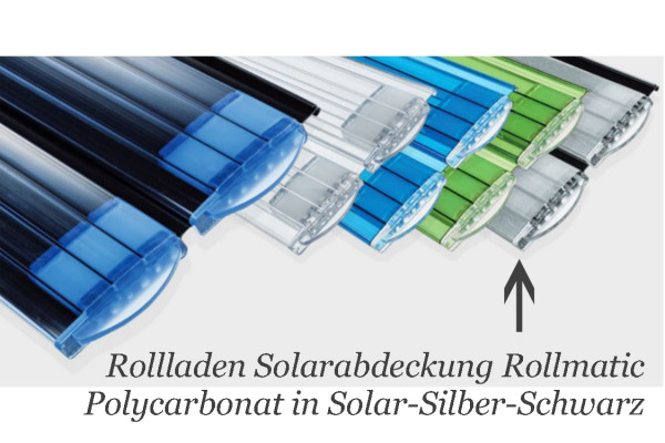 Rollladen Rollmatic 60 Polycarbonat solar-silber-schwarz